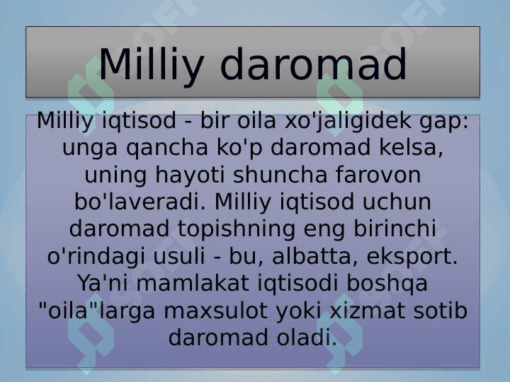 Milliy  maxsulotning iqtisodiy mazmuni va uning harakati 2