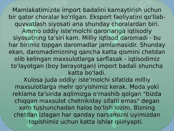 Milliy  maxsulotning iqtisodiy mazmuni va uning harakati 4