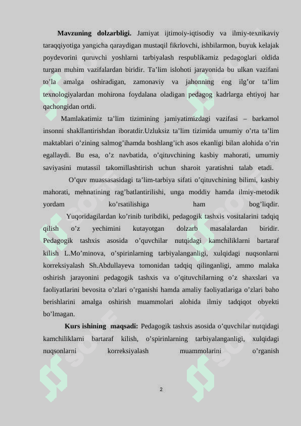 Tarbiyalanuvchilarning bilim, koʻnikma, malakalarini tashxis etish 2