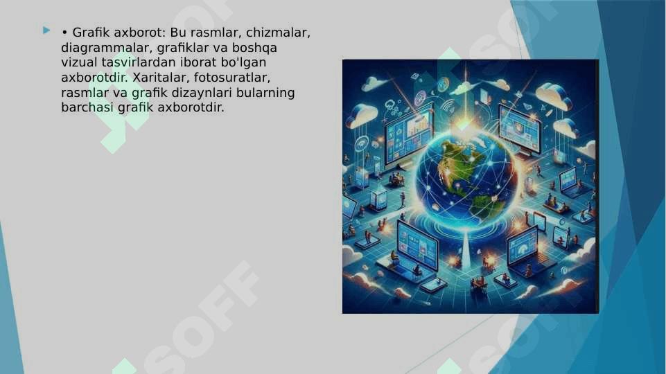 AXBOROT, UNING TURLARI, XUSUSIYATLARI VA O`LCHOV BIRLIKLARI 4