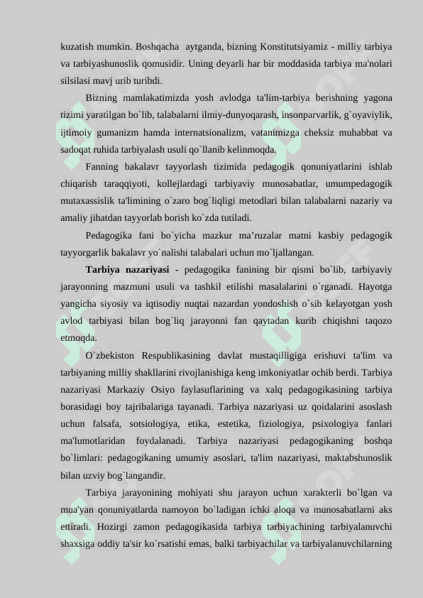 TARBIYA JARAYONINING MOHIYATI VA MAZMUNI 3