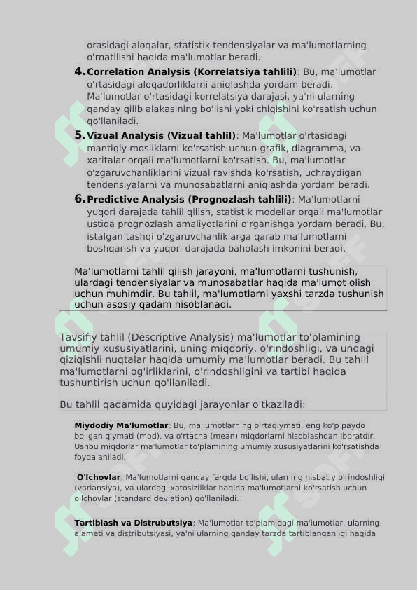 Ma’lumotlarning intellektual taxlili 6
