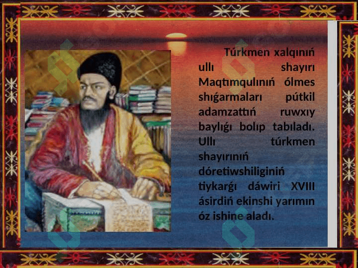 MaqtÍmqulÍ ómiri hám dóretiwshiligi 2