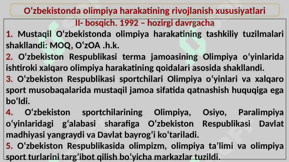 O‘zbekistonda Olimpiya harakatining rivojlanishi 5