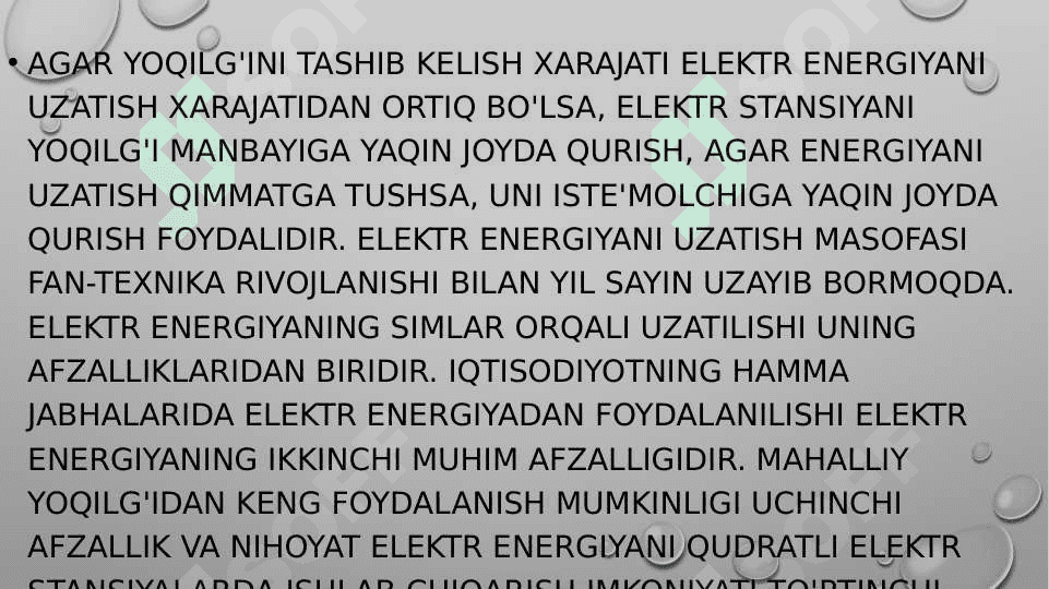 O’zbekistonda IESlar va GESlar salmog’i 4