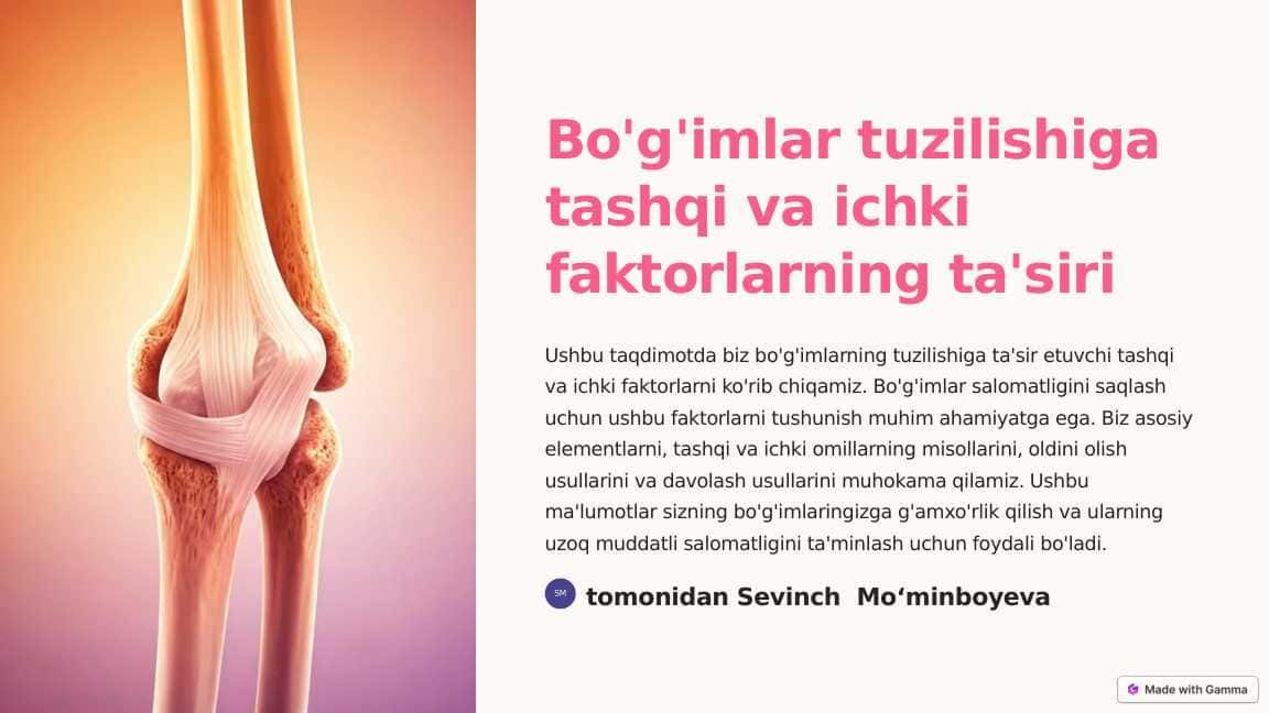 Boʻgʻimlar tuzilishiga tashqi va ichki faktorlarning tasiri