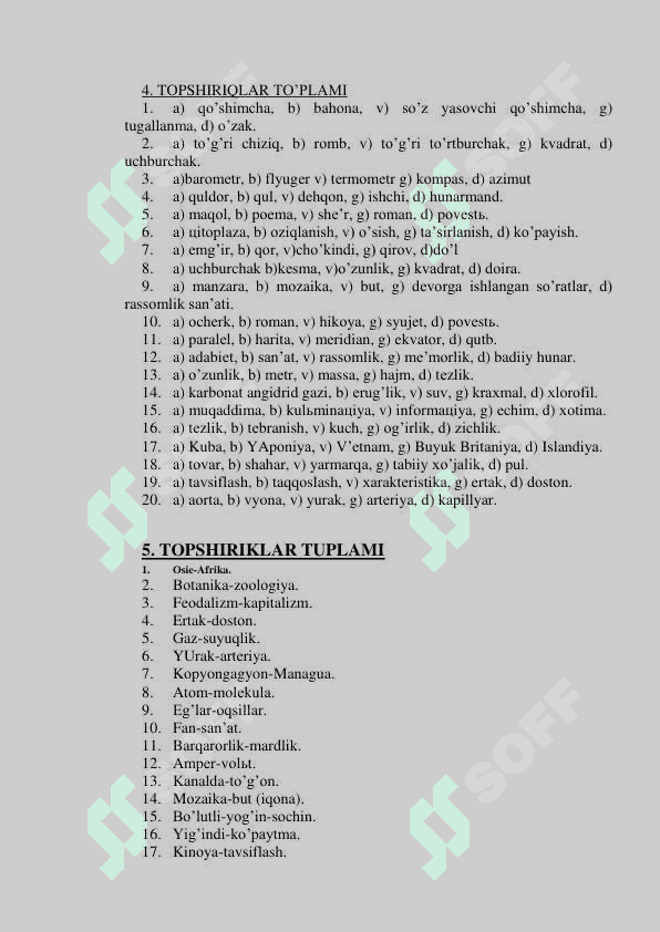 Ichki ishlar testi, psixologik test, tashvish va havotirni aniqlash 4