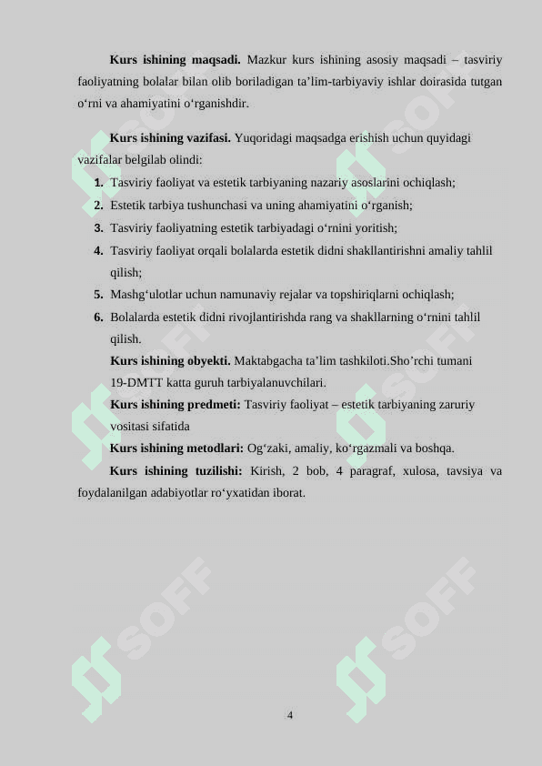 TASVIRIY FAOLIYAT – ESTETIK TARBIYANING ZARURIY VOSITASI SIFATIDA 4