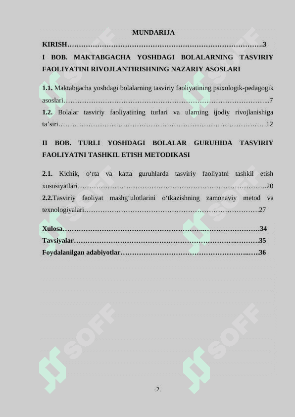 TURLI YOSHDAGI BOLALAR GURUHIDA TASVIRIY FAOLIYATNI TASHKIL QILISH 2