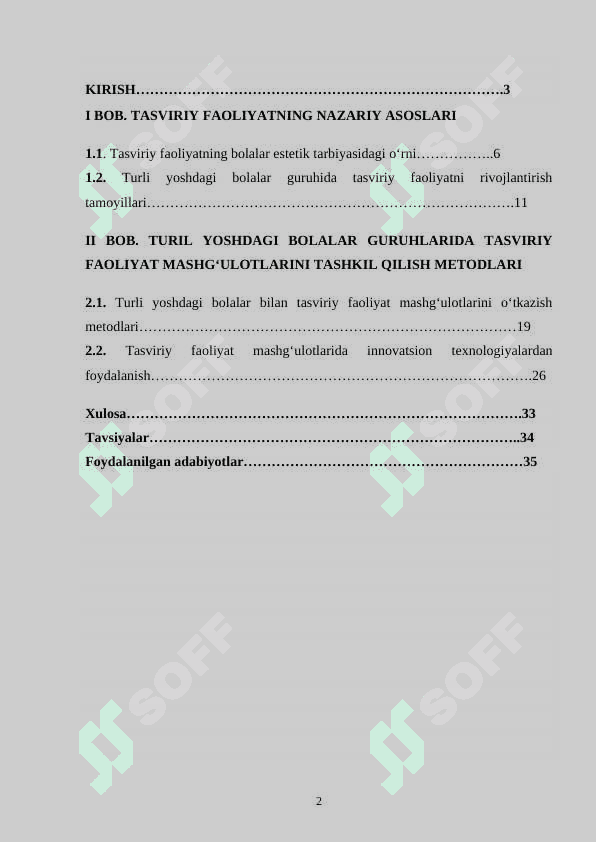 TURLI YOSHDAGI BOLALAR GURUHIDA TASVIRIY FAOLIYAT MASHG‘ULOTLARINI TASHKIL   QILISH METODLARI 2
