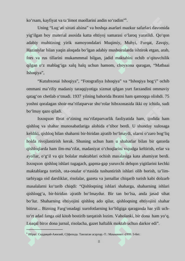 Ibratning Farg'ona tarixi asari 8