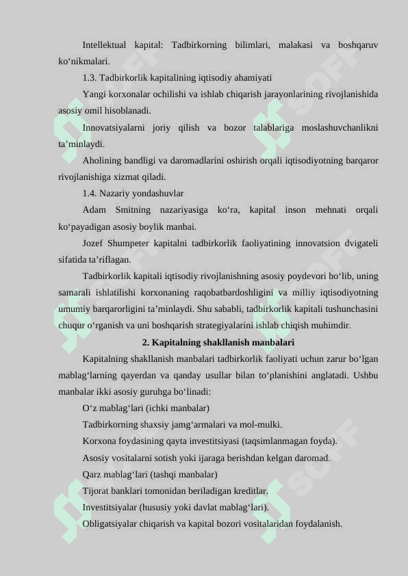 Tadbirkorlik kapitali va uning aylanishi. 5