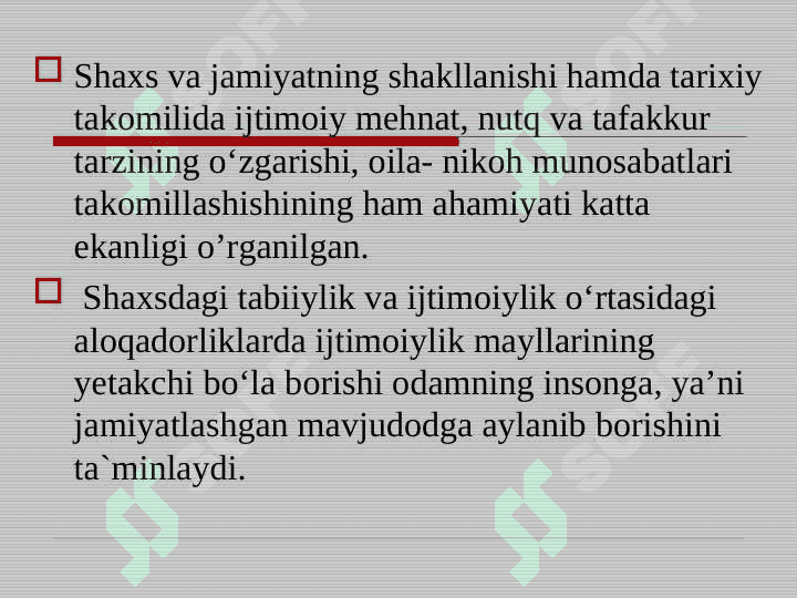 SHAXS IJTIMOIYLASHUVI VA IJTIMOIY HULQ-ATVOR. 3