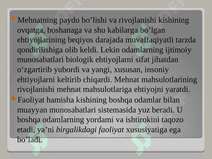 MEHNAT FAOLIYATIDA NUTQNING VUJUDGA KELISHI VA RIVOJLANISHI 31 BETLI 3