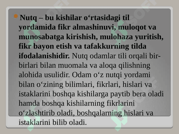 MEHNAT FAOLIYATIDA NUTQNING VUJUDGA KELISHI VA RIVOJLANISHI 31 BETLI 4