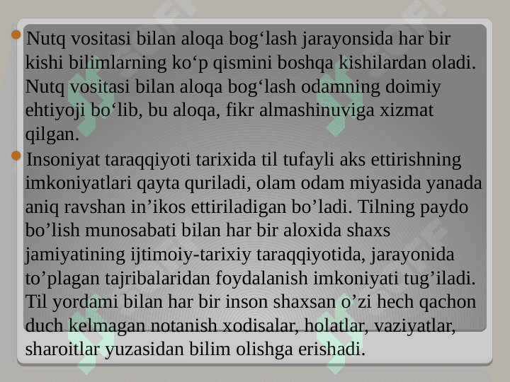 MEHNAT FAOLIYATIDA NUTQNING VUJUDGA KELISHI VA RIVOJLANISHI 31 BETLI 5