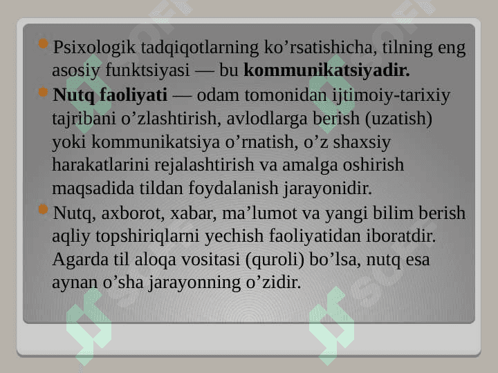 MEHNAT FAOLIYATIDA NUTQNING VUJUDGA KELISHI VA RIVOJLANISHI 31 BETLI 7