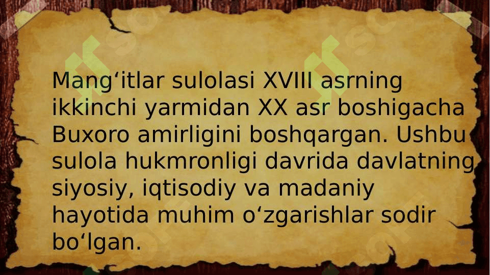 Mang‘itlar boshqaruv davri 2