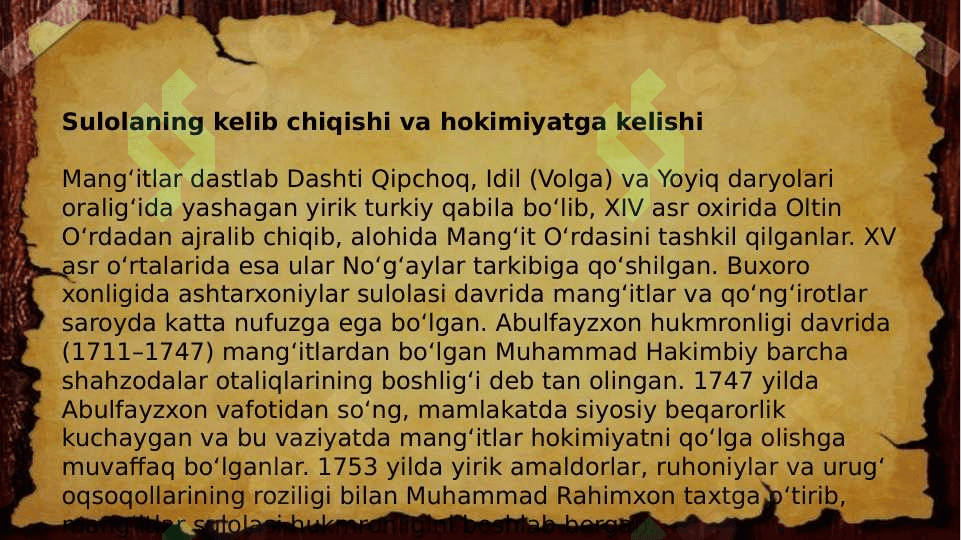 Mang‘itlar boshqaruv davri 3