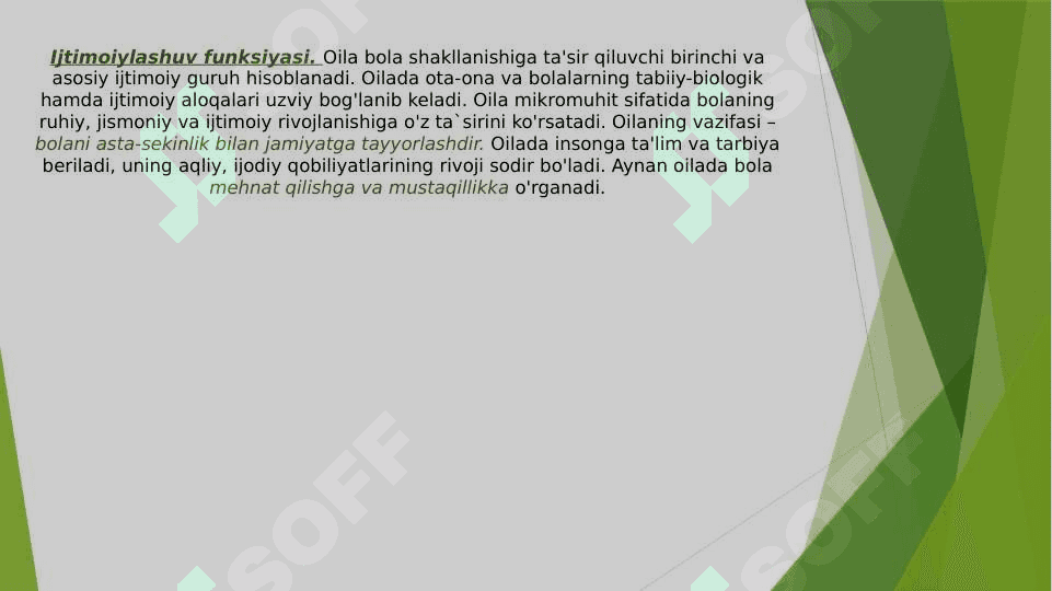 Oila tiplari va ijtimoiy funksiyalari 8