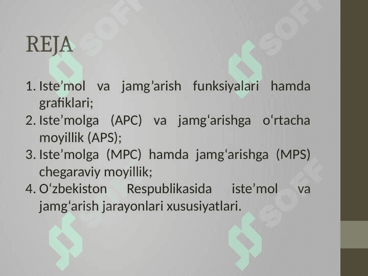 ISTEʼMOL VA JAMG‘ARISH 2