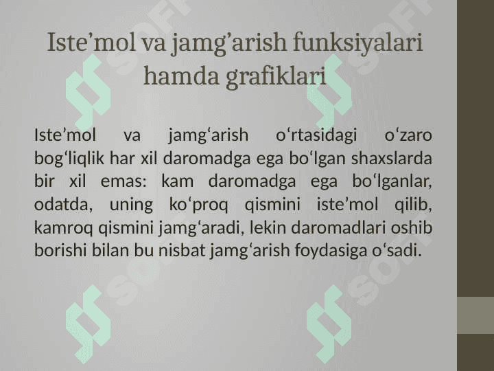 ISTEʼMOL VA JAMG‘ARISH 6