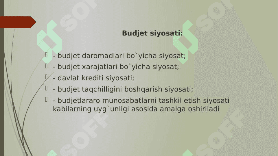 DAVLATNING BUDJET-SOLIQ SIYOSATI 5