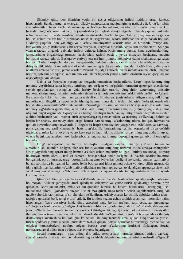 DAVLAT VA HUQUQNING KELIB CHIQISHI. DAVLAT TUSHUNCHASI, BELGILARI, MOHIYATI VA TIPLARI 5
