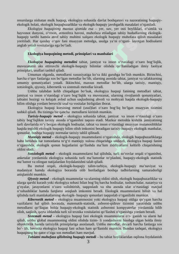 Tabiatni muhofaza qilishning huquqiy asoslari 3