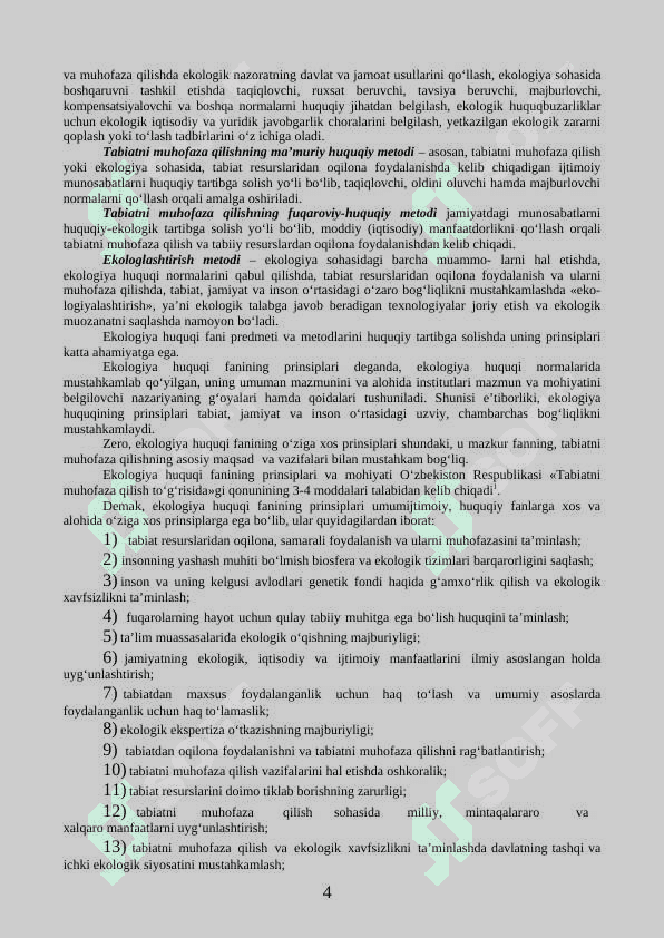 Tabiatni muhofaza qilishning huquqiy asoslari 4