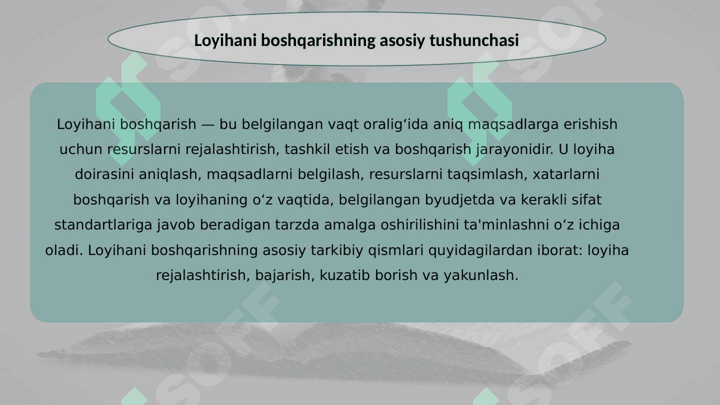 Loyihani boshqarish tushunchasi 3