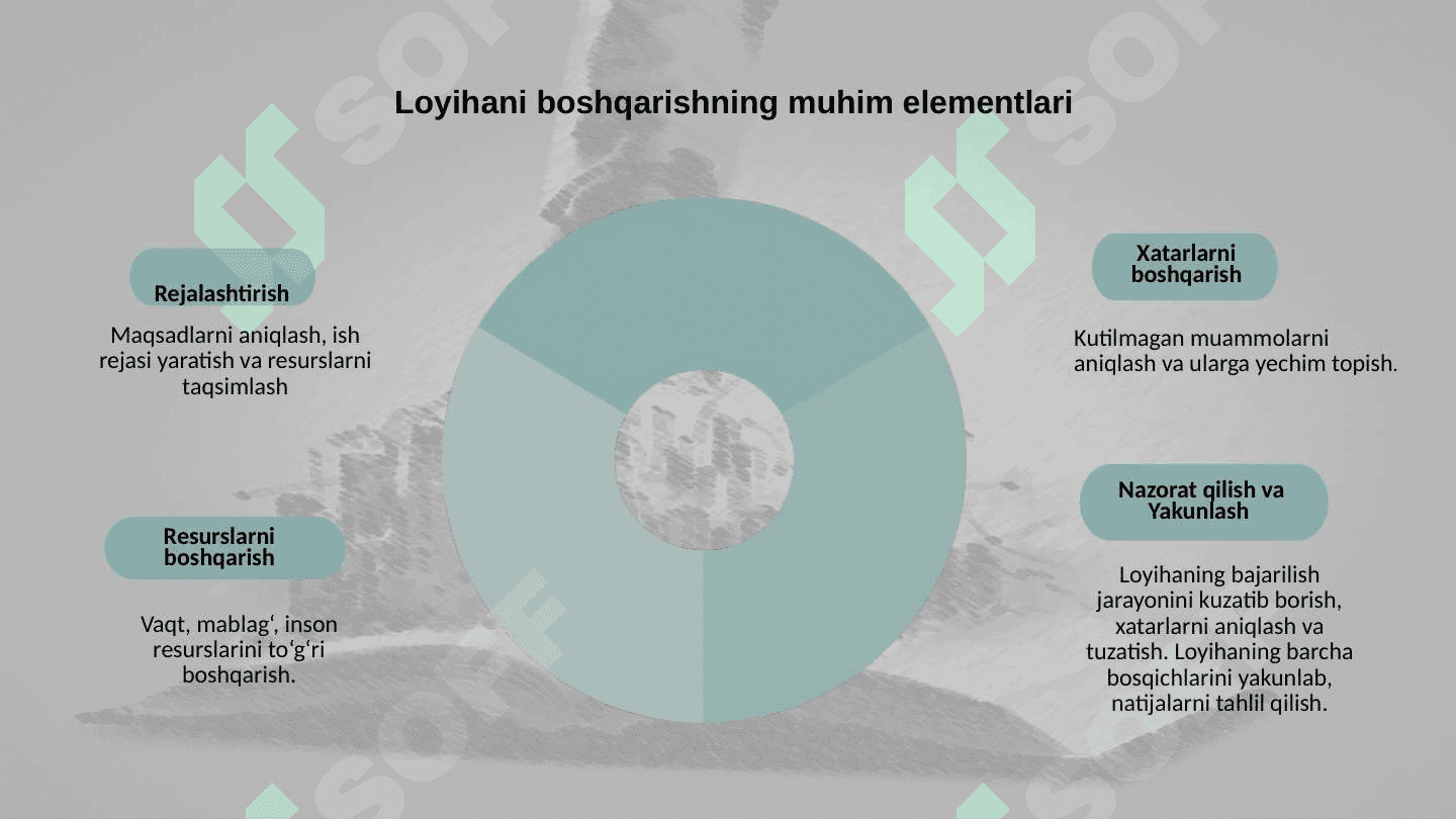 Loyihani boshqarish tushunchasi 4