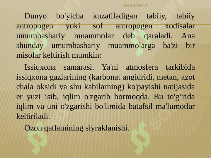 GLOBAL MINTAQAVIY MAHALLIY EKOLOGIK MUAMMOLAR 5