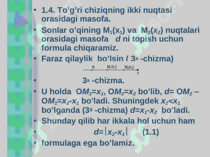 Haqiqiy sonlar. Koordinatalar usuli 7