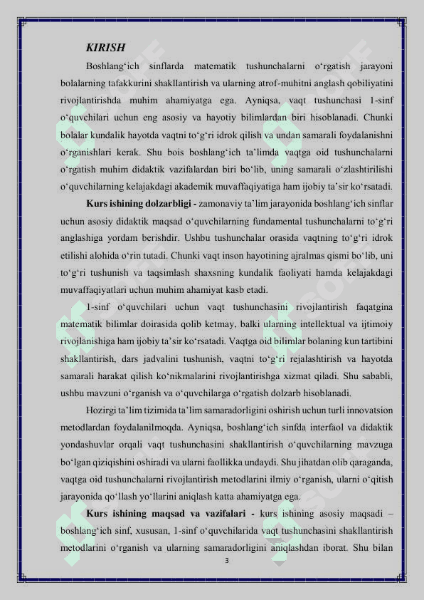 1 sinf vaqtga oid tushunchalarni rivojlantirish 3