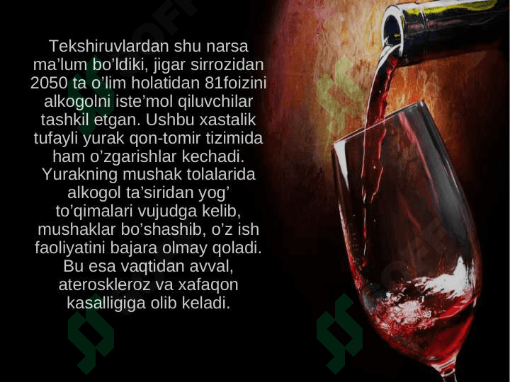 SPIRTLI ICHIMLIKLAR VA ULARNING INSON ORGANIZMIGA SALBIY TA’SIRI 7
