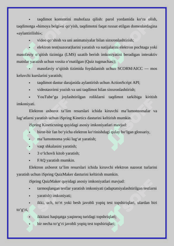 ISPRING SUITE DASTURI VA UNING IMKONIYATLARI 4