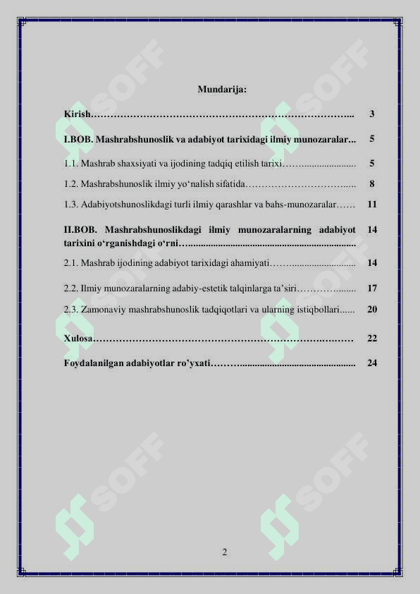 Mashrabshunoslikdagi ilmiy munozaralarning adabiyot tarixini o’rganishdagi o’rni 2
