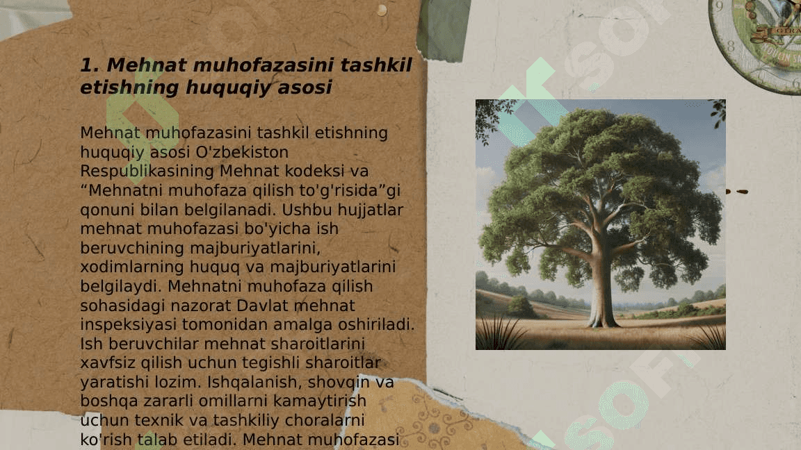 Mehnat muhofazasini tashkil etish bo’yicha me’yoriy hujjatlar tahlili 3