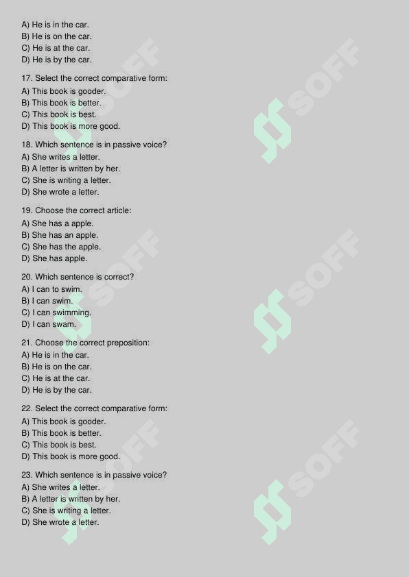 Ingliz tili test 3