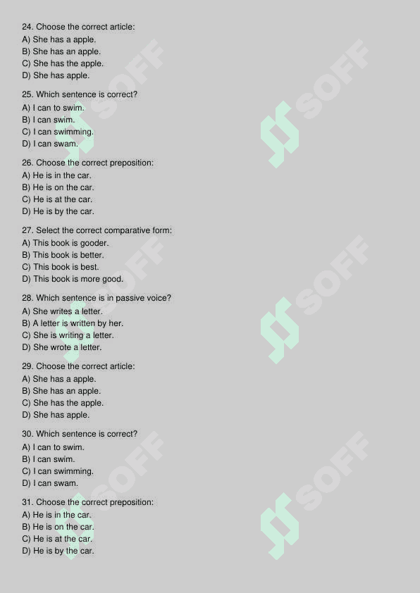 Ingliz tili test 4