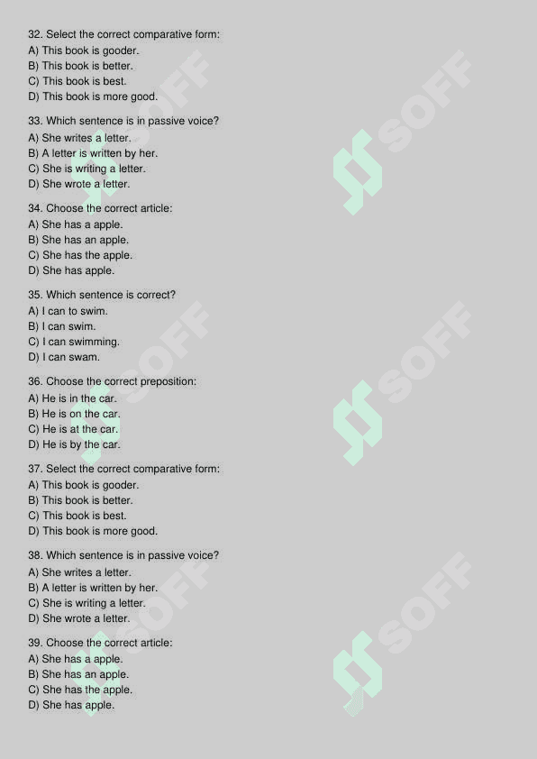 Ingliz tili test 5