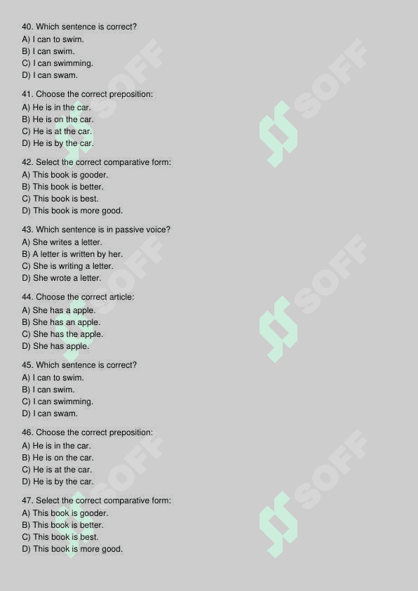 Ingliz tili test 6