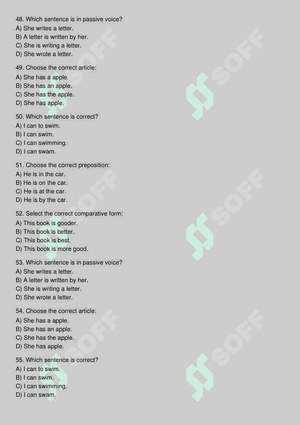 Ingliz tili test 7