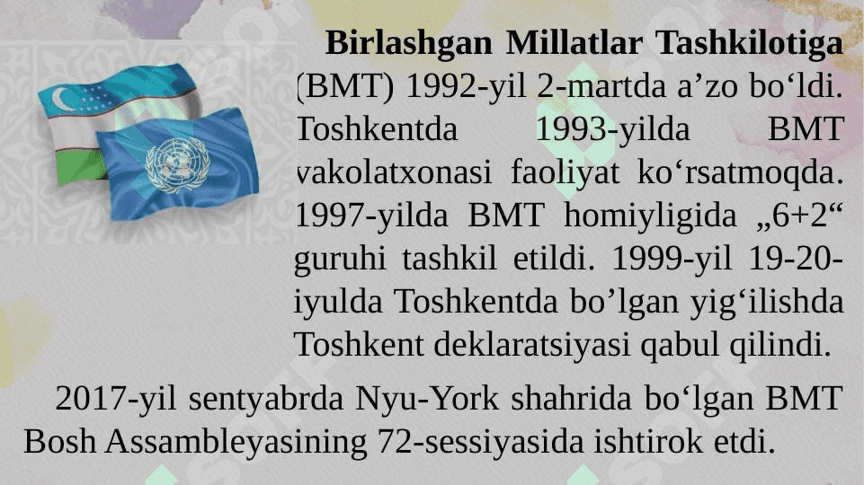 O‘ZBEKISTONNING XALQARO ALOQALARI VA JAHON HAMJAMIYATIDAGI O‘RNI 4