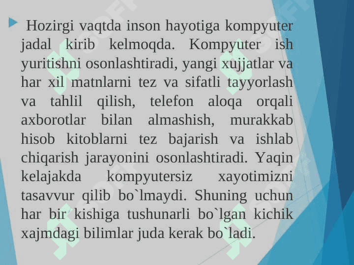 Kompyuterning rivojlanish tarixi, uning avlodlari va qurilmalari 3