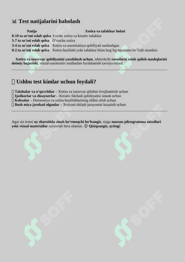 Piktogramma usuli testi 2