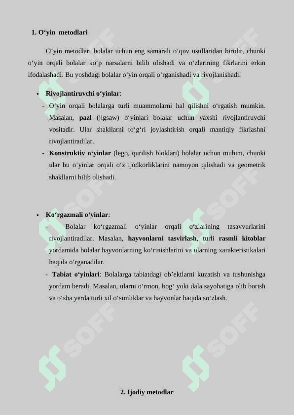 Ilk va maktabgacha yoshdagi bolalarga aqliy tarbiya berish usuli va metodlari 4