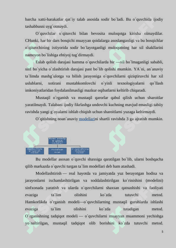 Informatika ta’limida an’anaviy va noan’anaviy ta’lim texnologiyalari 5
