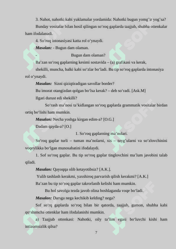 Boshlang‘ich sinfda gap mavzusini o‘rgatish metodikasi 7
